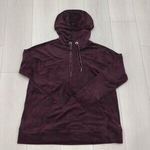 Calvin Klein performance soft velour oversized purple size small hoodie